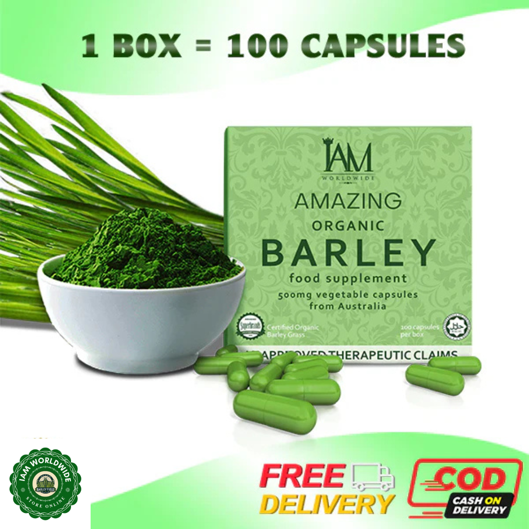 1 Box of Pure Barley Capsule | 100 CAPSULES | Free Shipping | COD