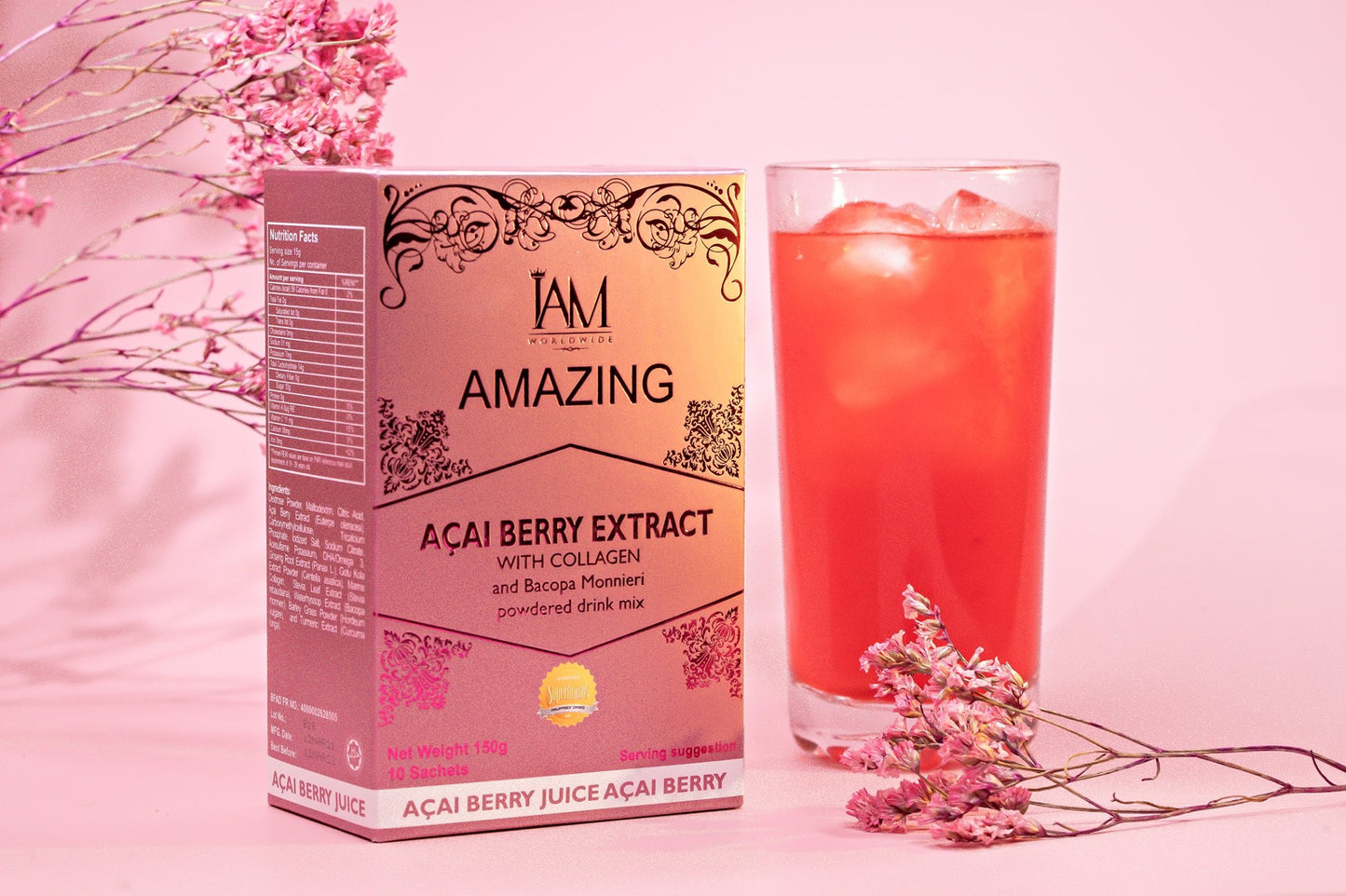 1 Box of Amazing Acai Berry with Collagen and Bacopa | 10 Sachets | Free Shipping | COD