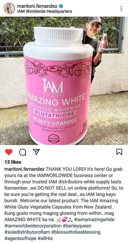 Amazing White | 1 bottle | 60 Capsules | Free Shipping | COD