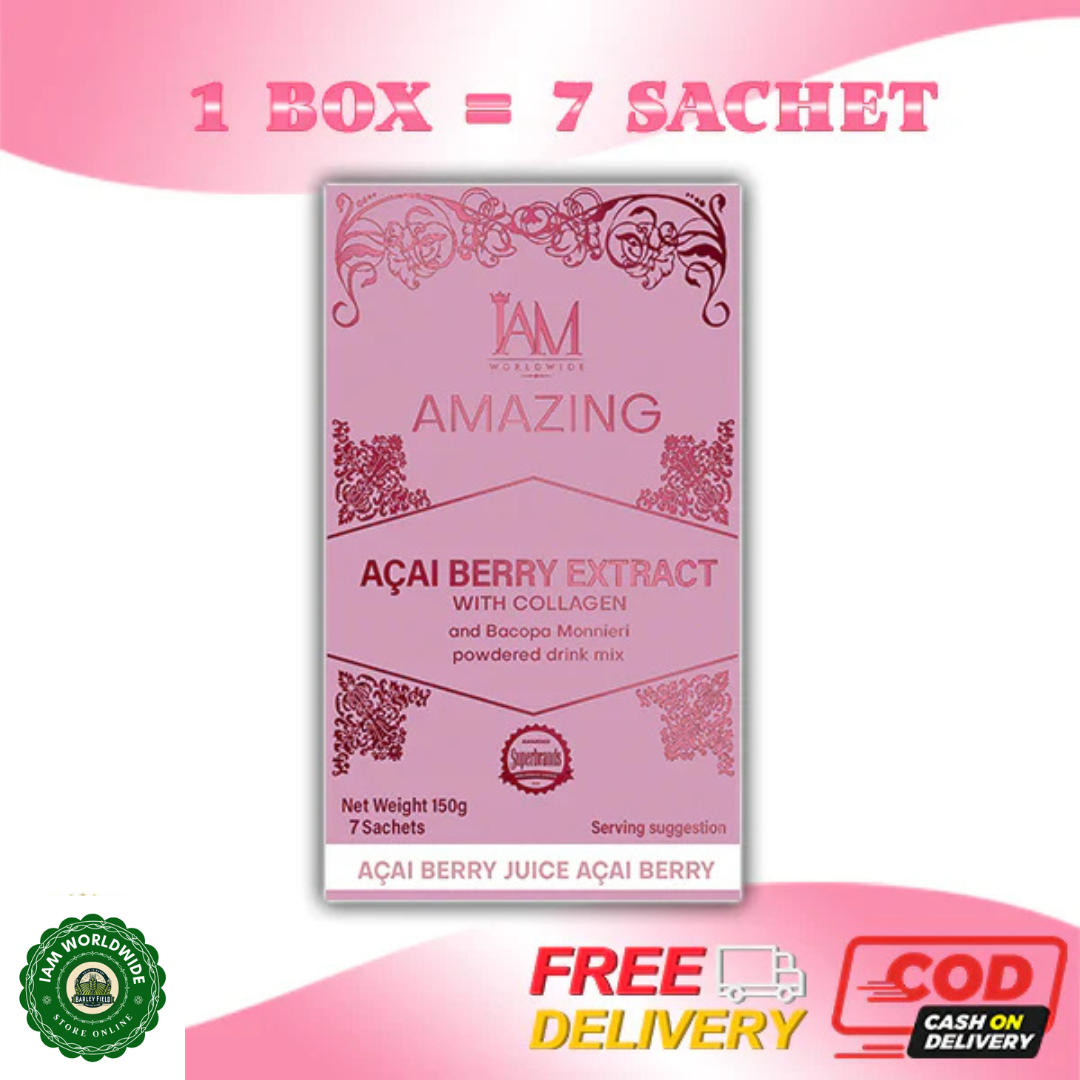 1 Box of Amazing Acai Berry with Collagen and Bacopa | 7 Sachets | Free Shipping | COD