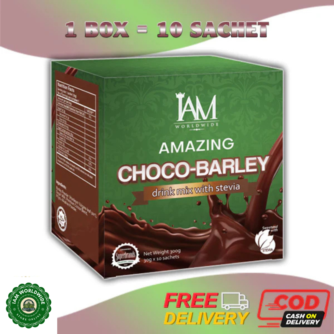 1 Box of IAM Worldwide Choco Barley Drink Mix | 10 Sachets | Free Shipping | COD