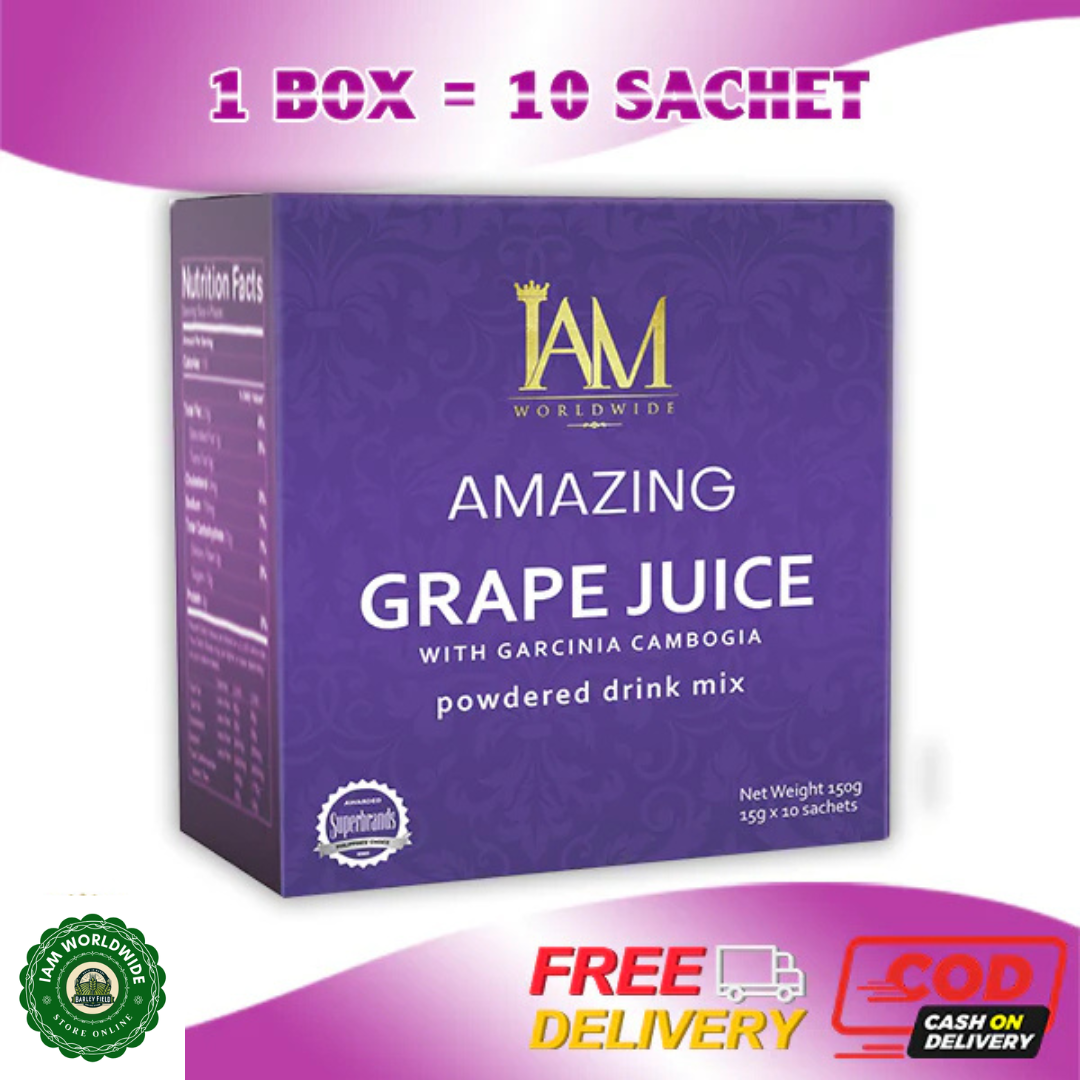 1 Box of IAM Worldwide Garcinia Cambogia Grape Juice - 10 SACHETS | FREE SHIPPING | COD